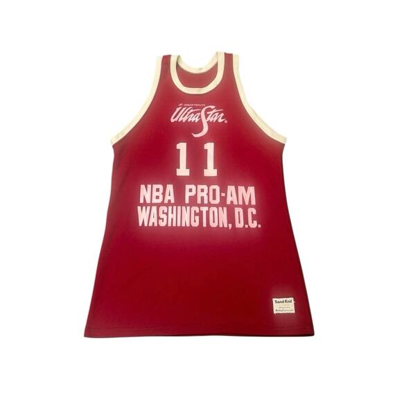 Vintage Ultra Star NBA Pro-Am Washington D.C. #11 Jersey by Sand Knit - Picture 1 of 3